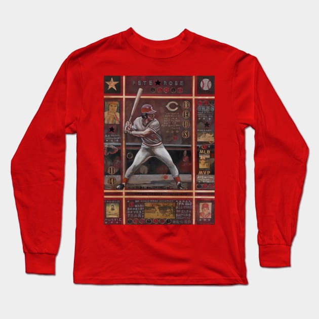 pete rose Long Sleeve T-Shirt by Raybomusic01